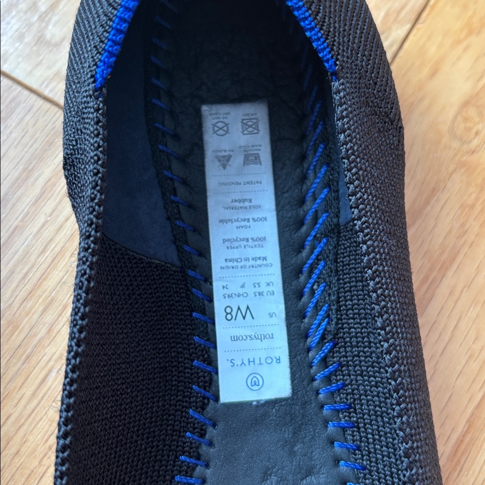 Rothy’s The Point ll shoe in black sz 8 - Picture 8 of 13